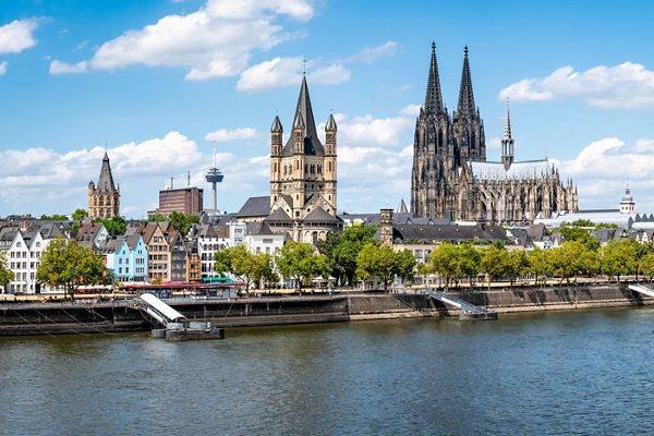 Cologne Cathedral and Rhine River View