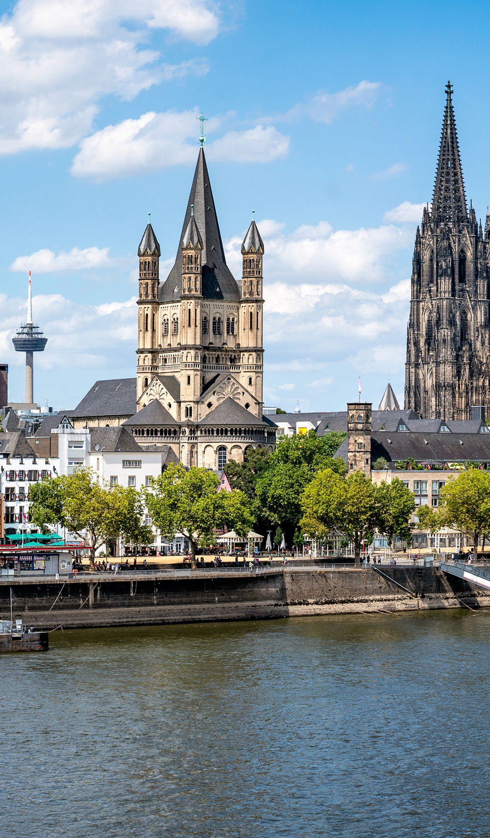 Cologne Cathedral and Rhine River View