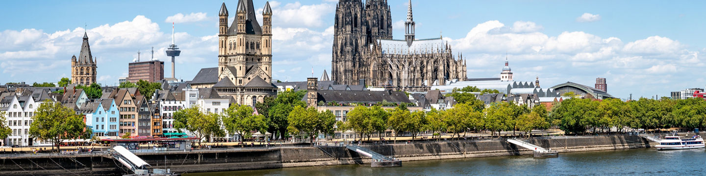 Cologne Cathedral and Rhine River View