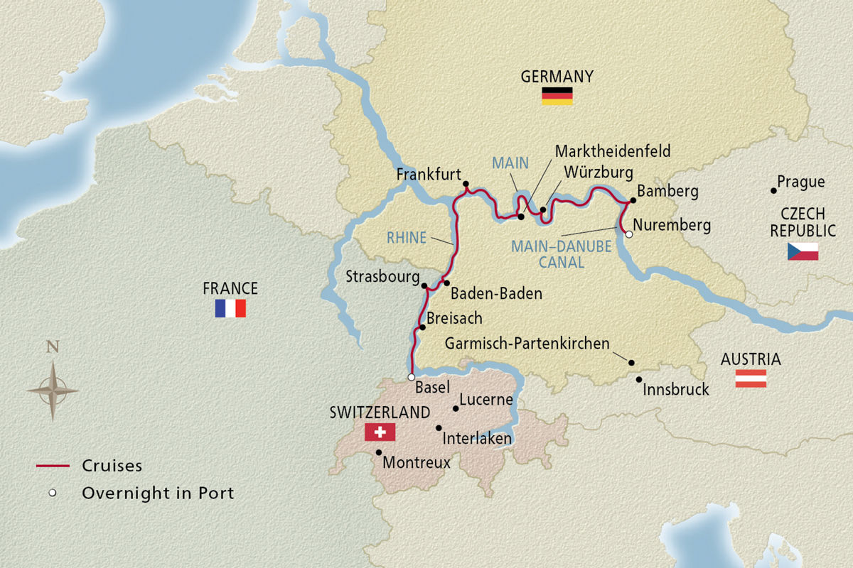 Rhine & Main Explorer – route map