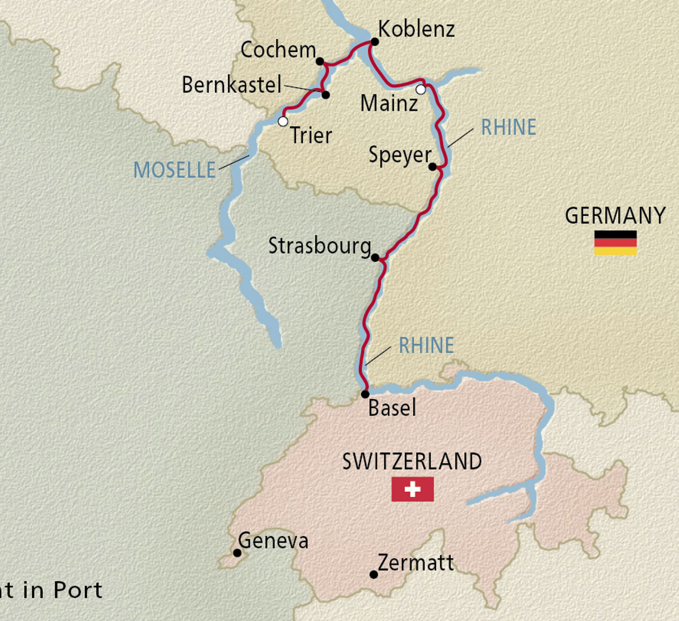 Map of Rhine & Moselle Discovery itinerary