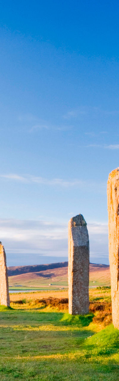 Ancient stone circle in scenic landscape