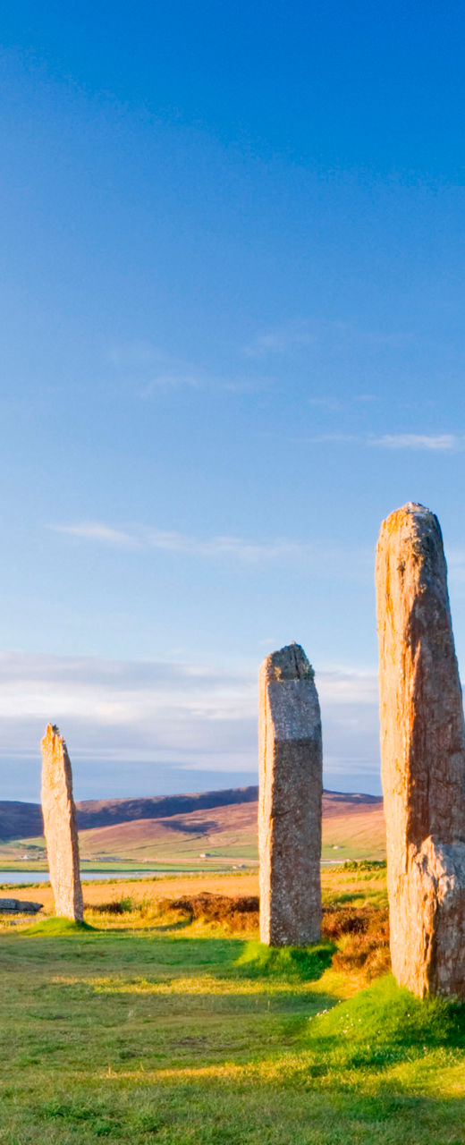 Ancient stone circle in scenic landscape