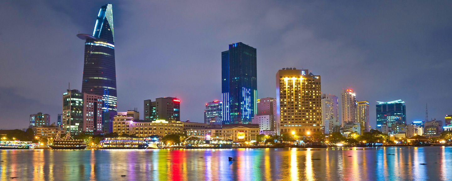 Night skyline of Ho Chi Minh City