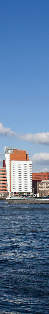 Skyline of Rotterdam with Erasmus Bridge