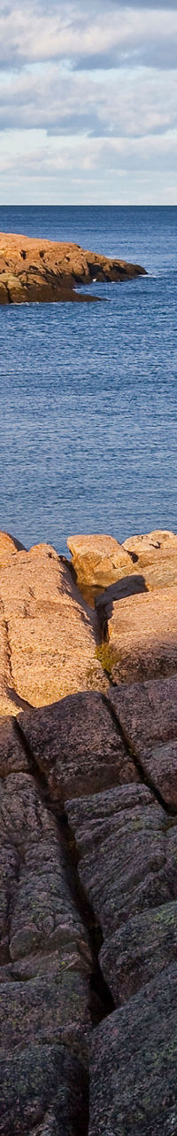 Rocky coastline with serene ocean view
