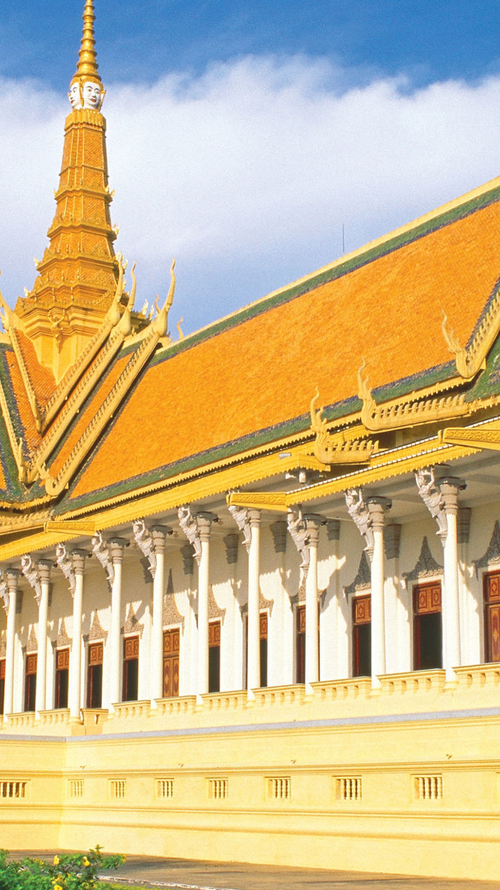 Golden Royal Palace in Phnom Penh, Cambodia