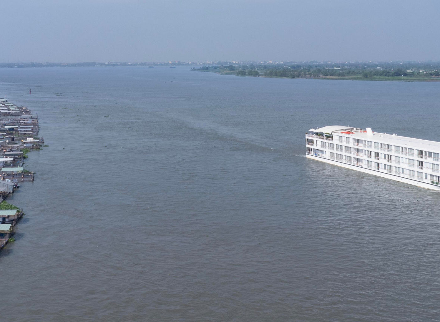 White river cruise ship on calm waters