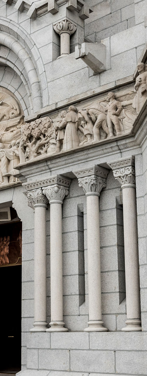 Historic stone cathedral with ornate carvings