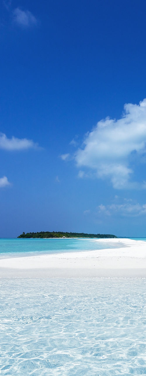 Pristine tropical island with clear waters