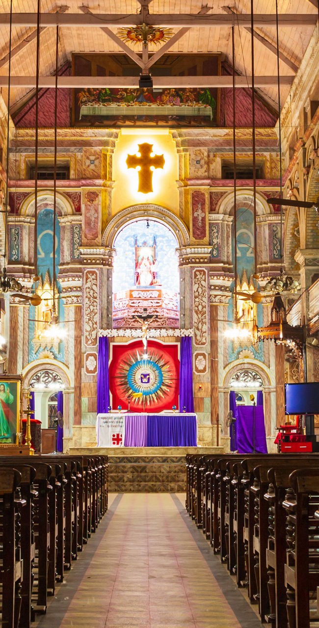 Historic church interior with ornate decor