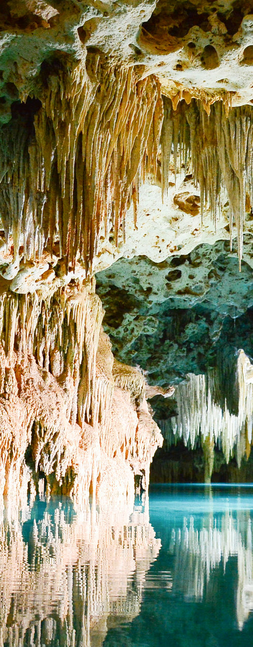 Stunning underground cave with stalactites