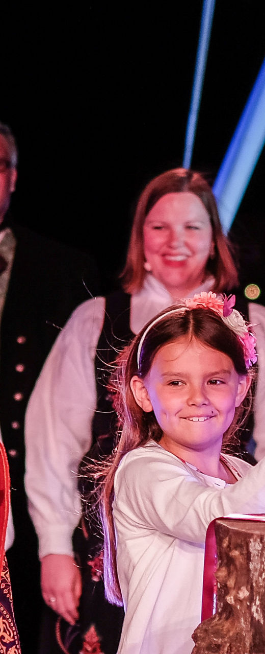 Traditional Ceremony with Nordic Folk Costumes on Stage