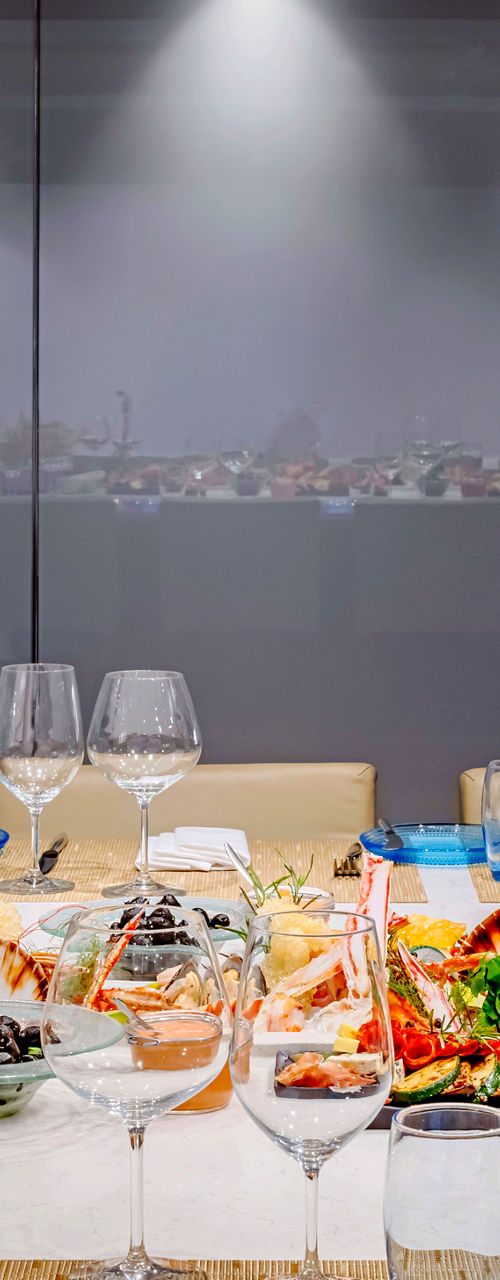 Elegant Dining Table with Seafood Spread