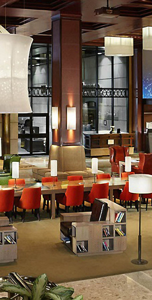 Spacious Modern Hotel Lobby With Lounge Seating