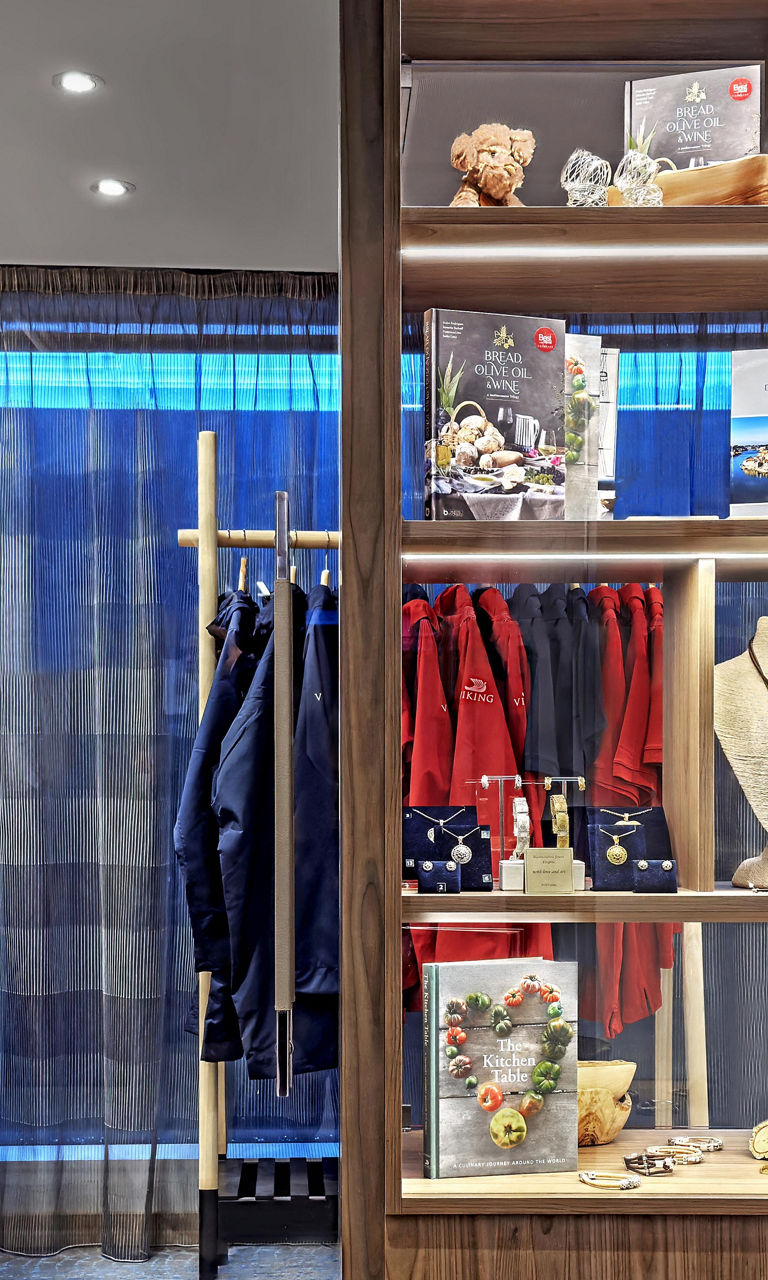 Upscale boutique gift shop interior display