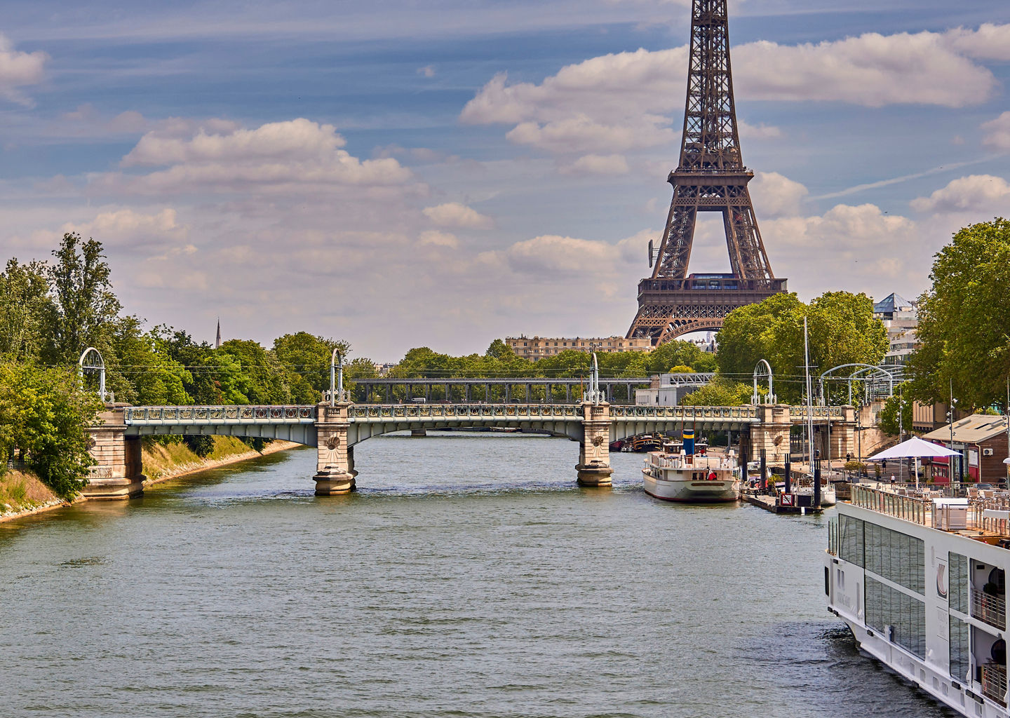 Eiffel Tower view with Seine River