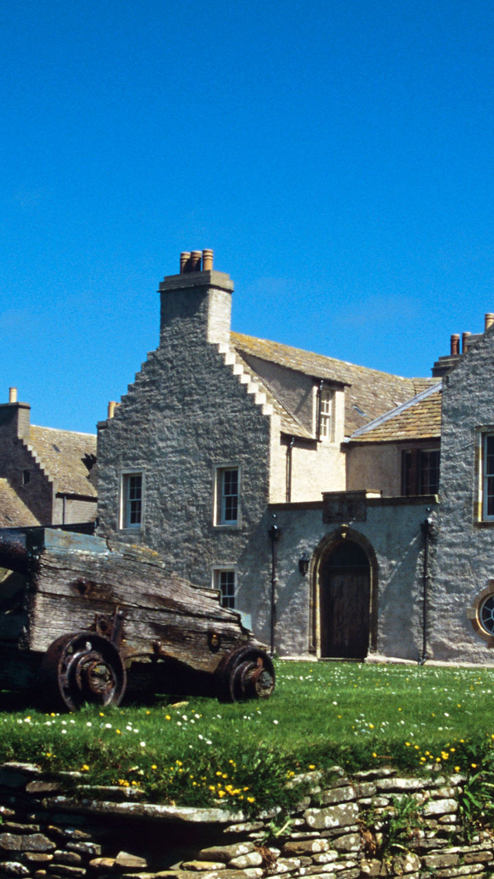 Historic stone house with rustic setting