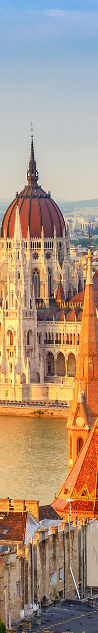 Budapest Parliament and Danube River View