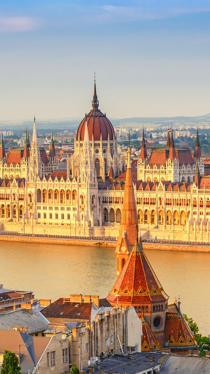 Budapest Parliament and Danube River View