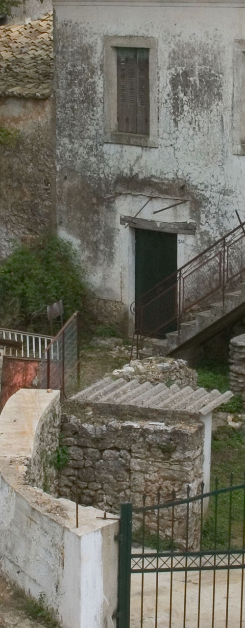 Rustic stone house in rural village