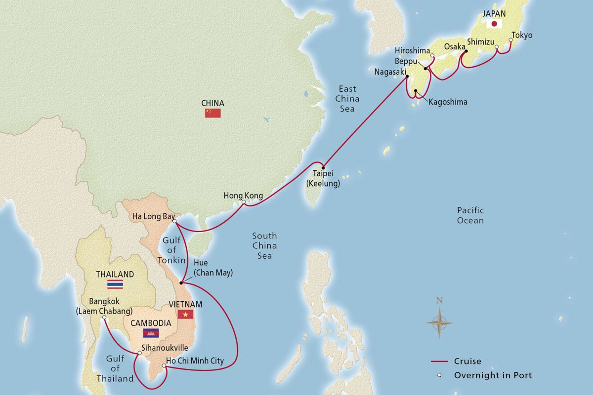 Southeast Asia Horizons – route map