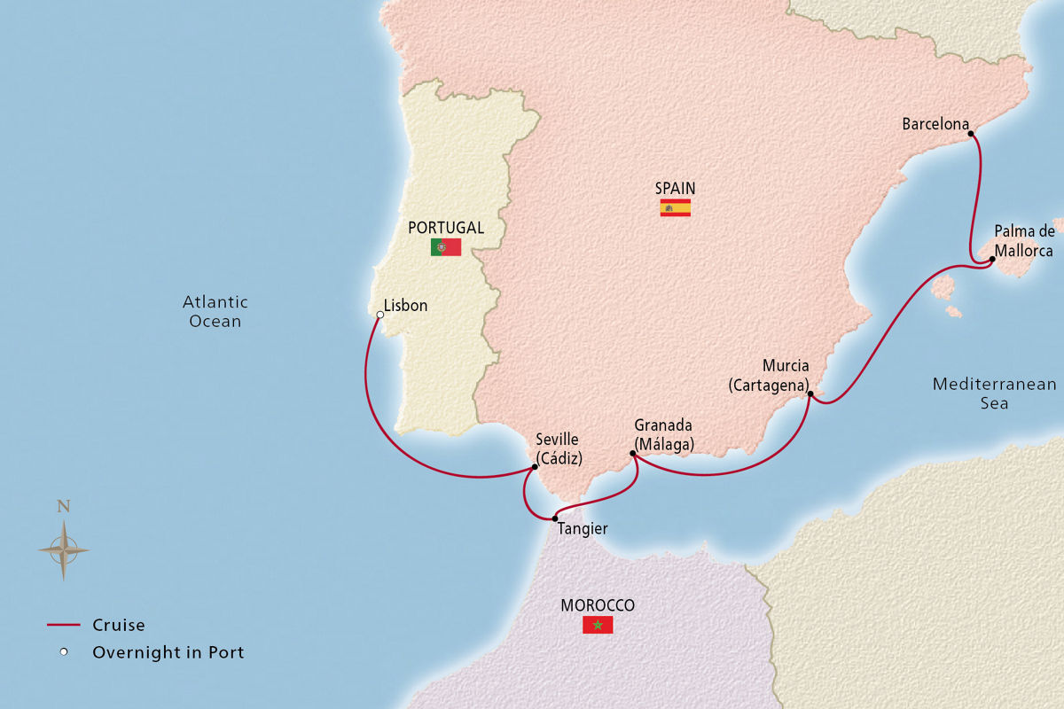 Spain & Portugal Discovery – route map