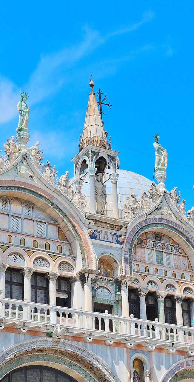 St. Mark's Basilica in Venice under blue sky
