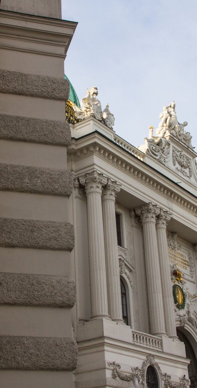 Historic European architecture with sculptures
