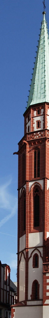 Historic church in Frankfurt city square