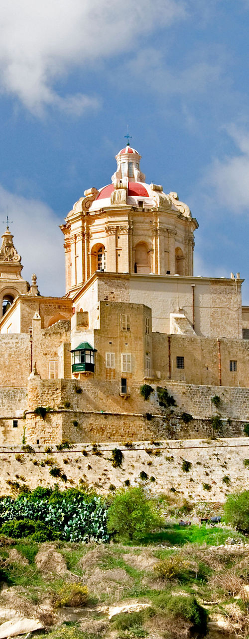 Historic stone fortress under blue sky