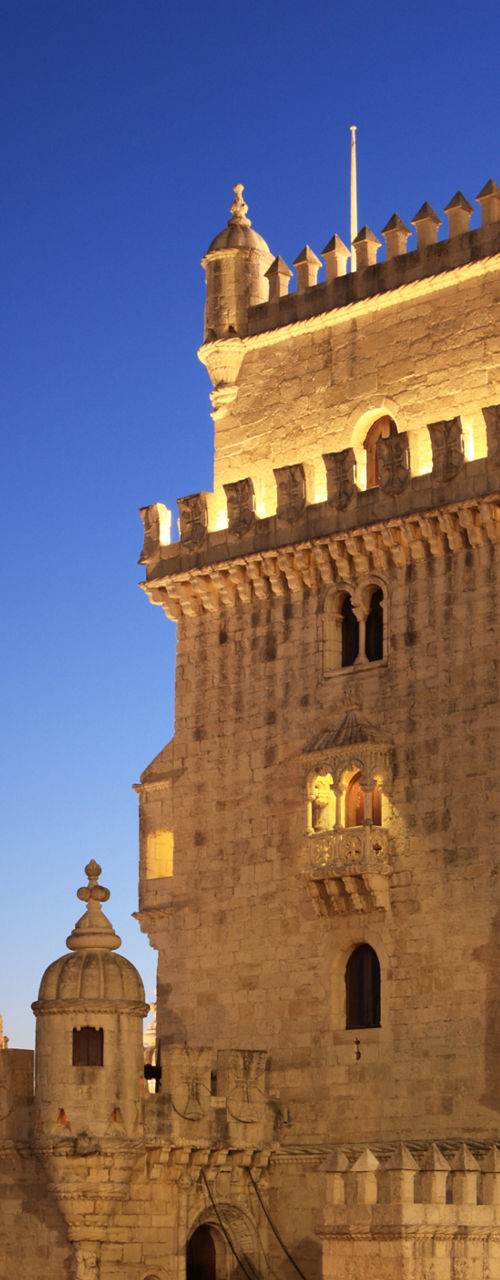 Belem Tower at sunset in Lisbon, Portugal