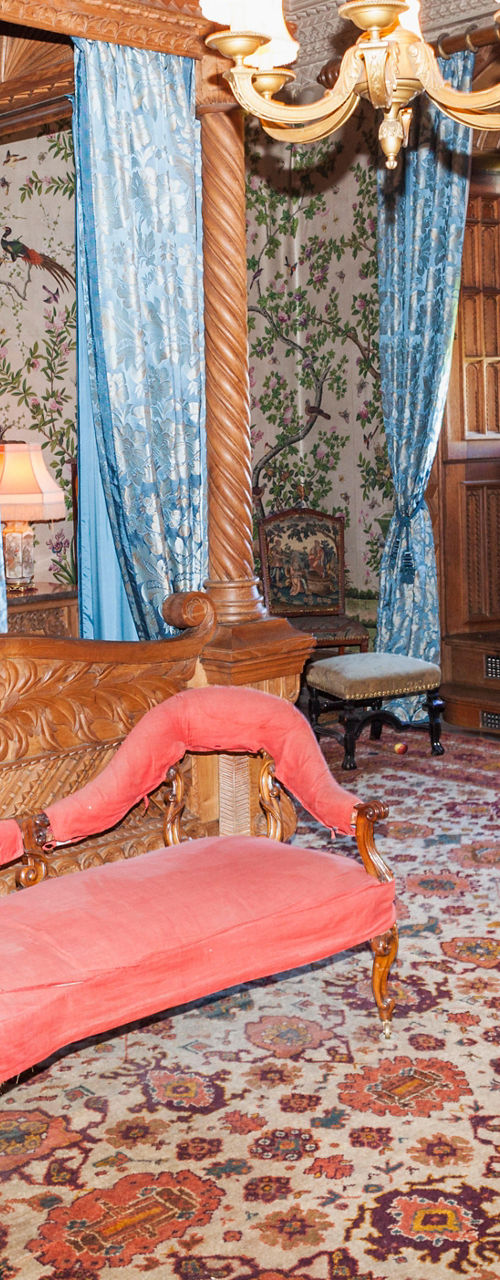 Elegant vintage bedroom with ornate decor