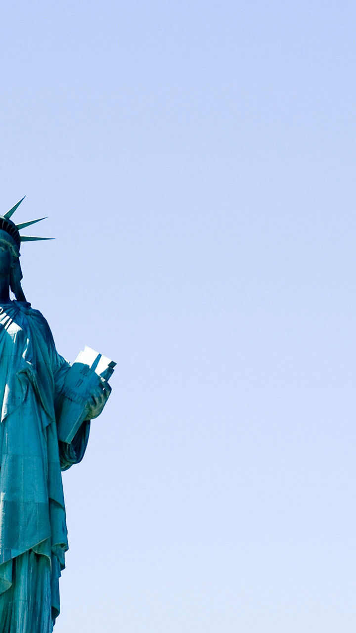 Statue of Liberty against clear blue sky
