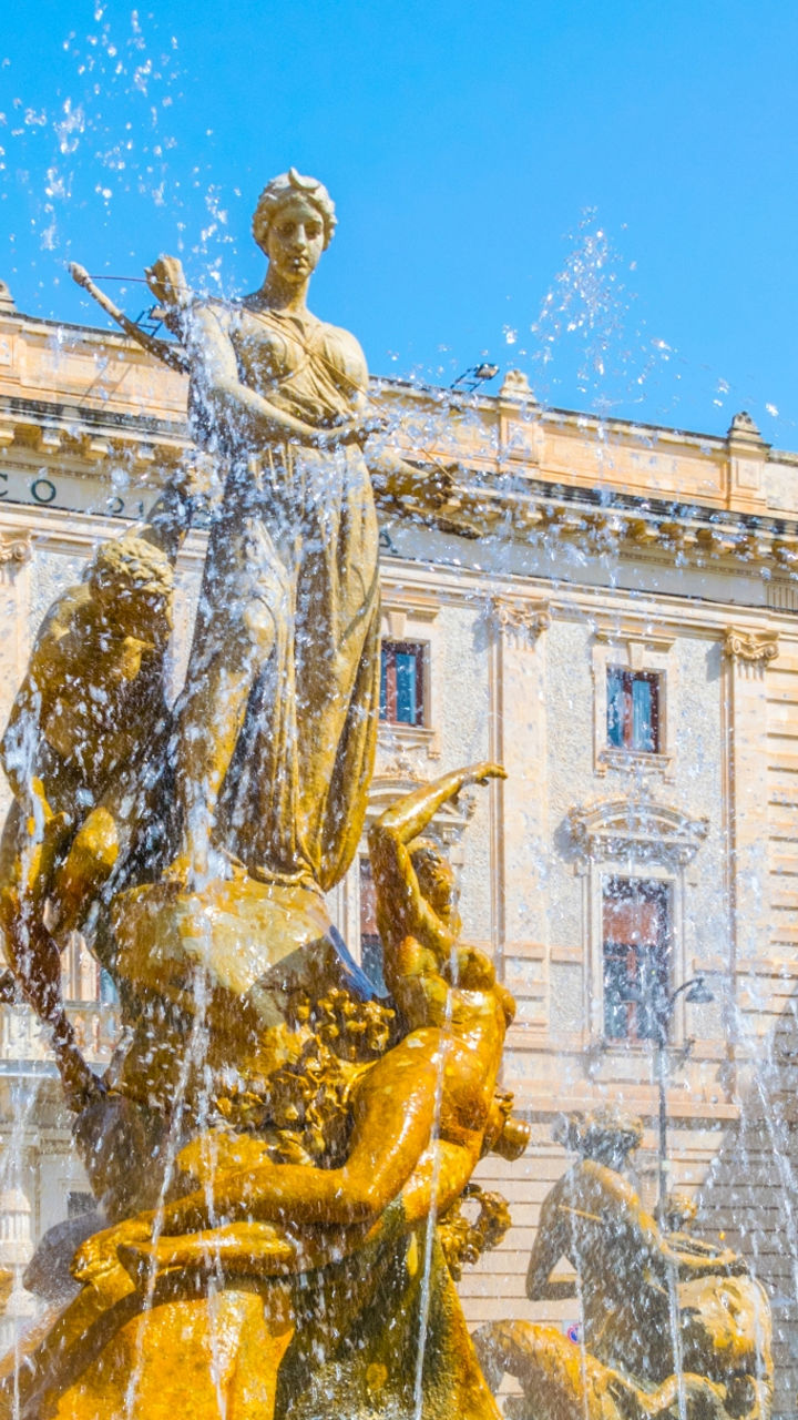 Fountain of Diana in historic square