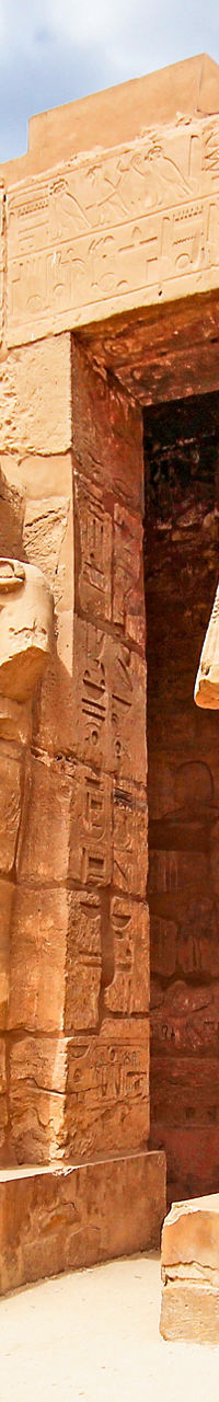 Ancient Egyptian statues in Karnak Temple