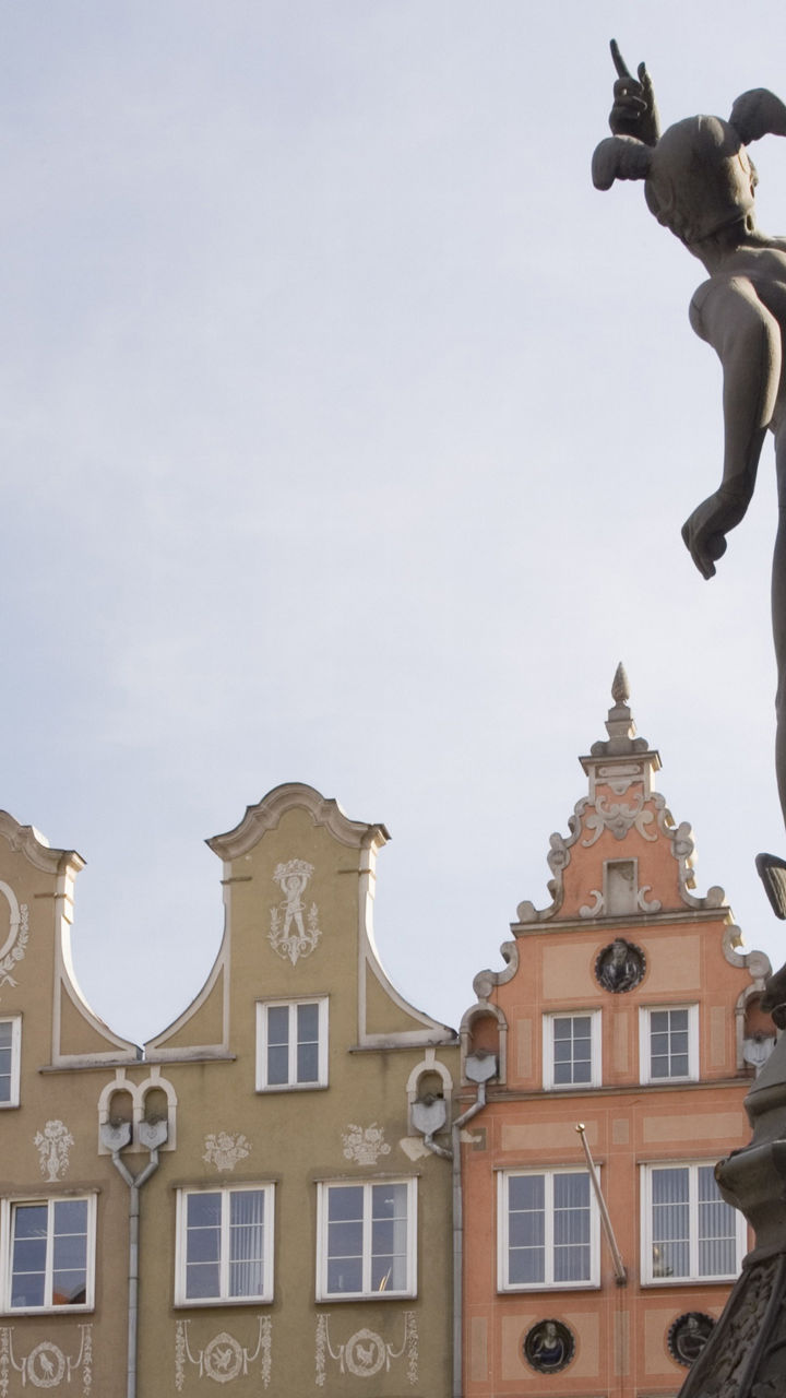 Historic architecture with statue in Gdansk