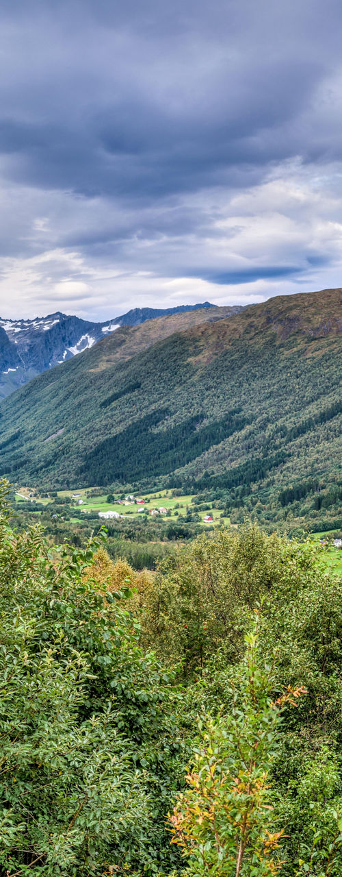 Scenic valley with mountains and greenery