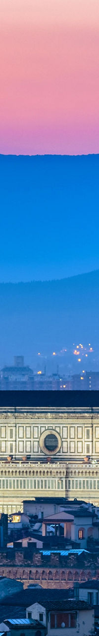 Florence Cathedral at sunset with cityscape