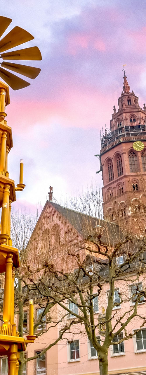 Traditional Christmas Market with Tower Display