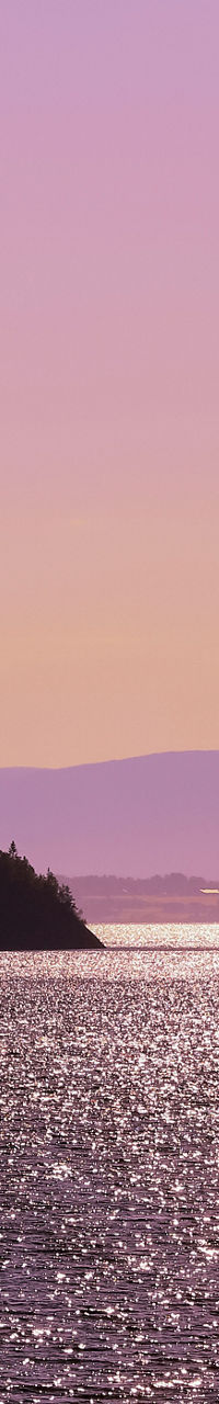 Serene sunset over calm ocean waters