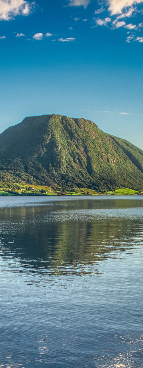 Scenic fjord landscape with calm waters