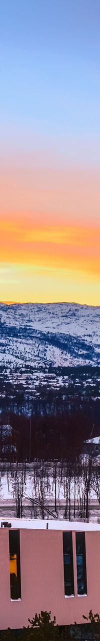 Modern Arctic Cathedral at Sunset
