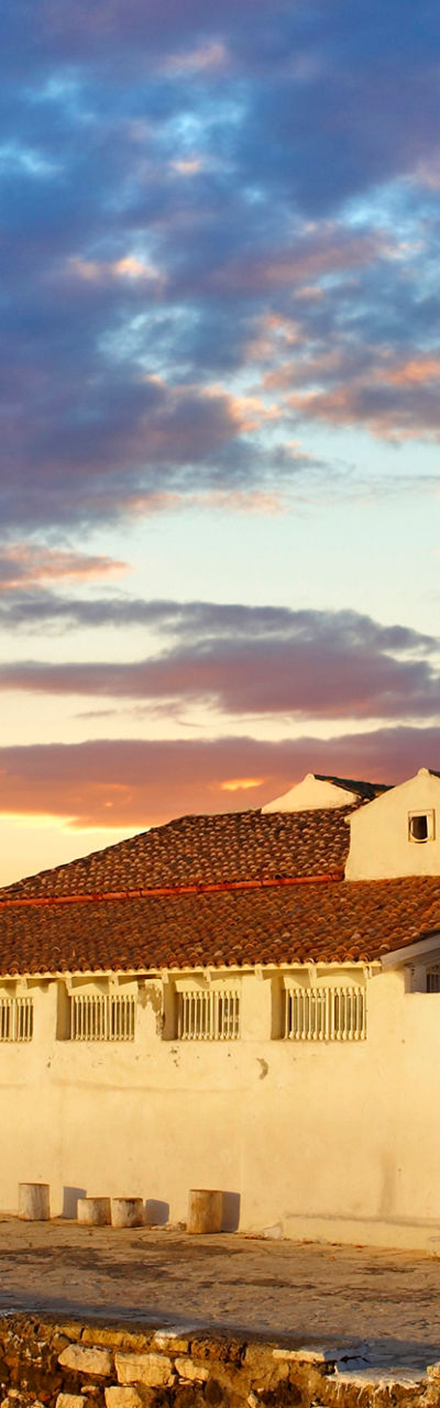 Sunset View of Coastal Bell Tower