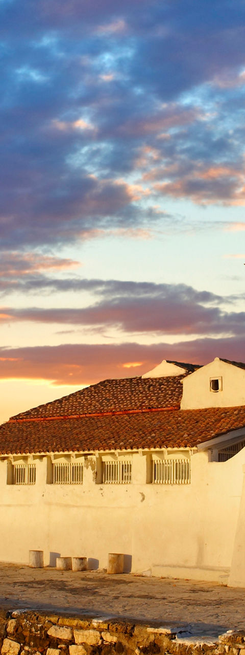 Sunset View of Coastal Bell Tower