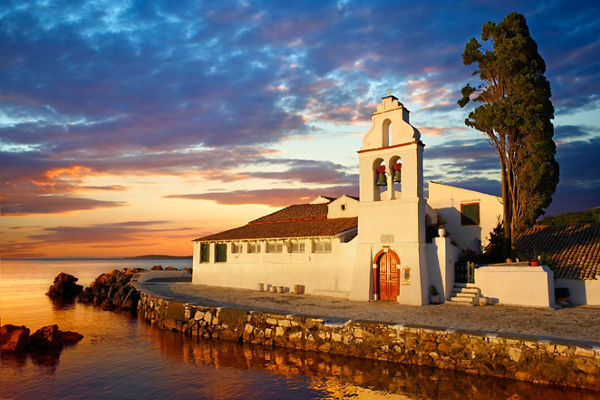Sunset View of Coastal Bell Tower