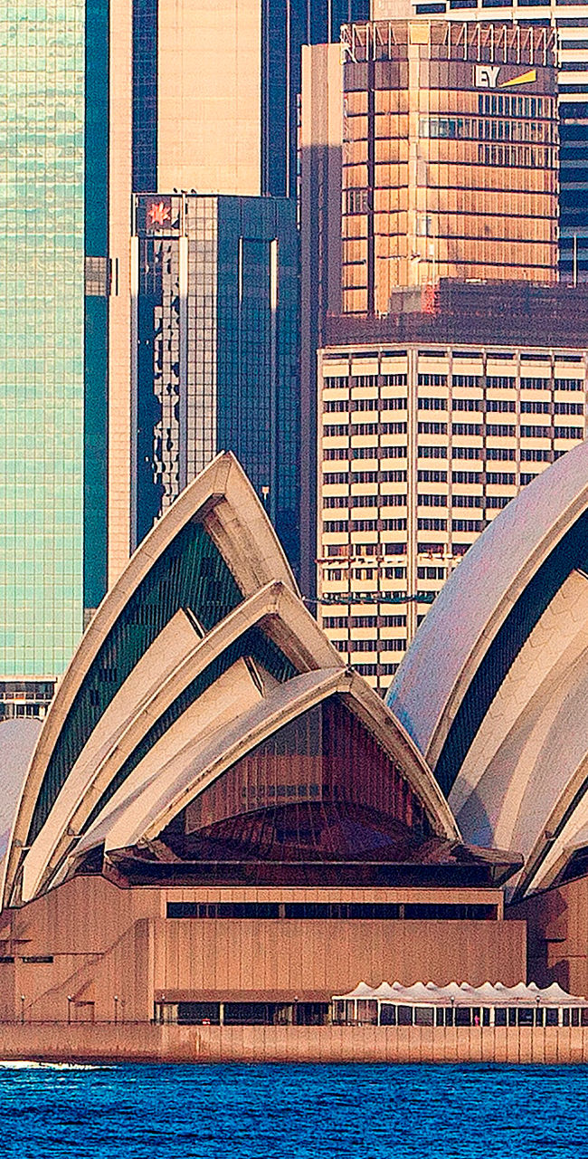 Sydney Opera House with city skyline