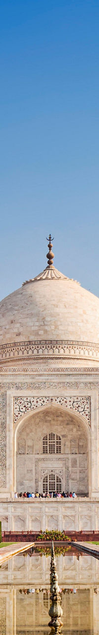Taj Mahal under clear blue sky