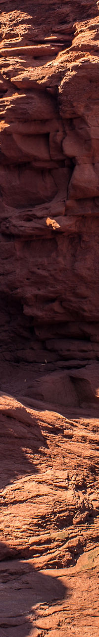 Red sandstone cliffs by the ocean
