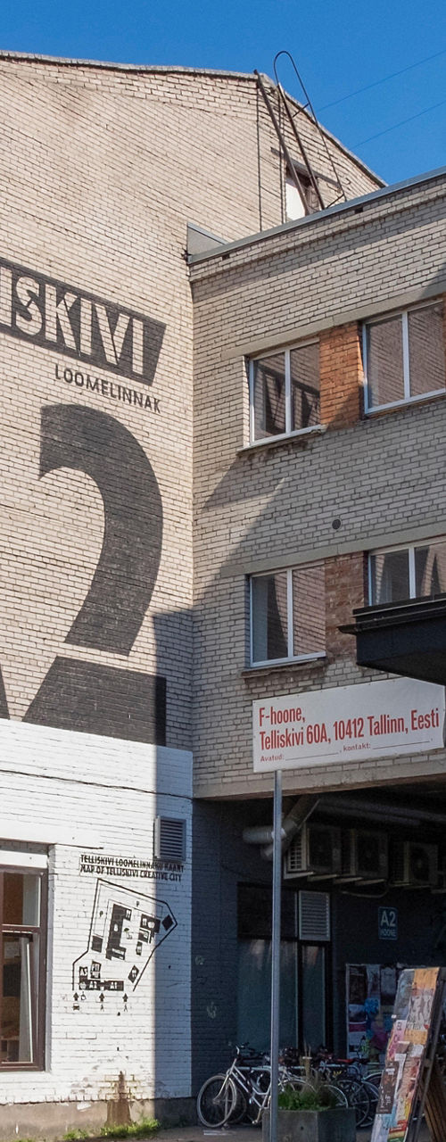 Telliskivi Creative City outdoor view with signage